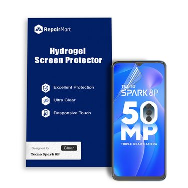 Tecno Spark 8P Compatible Premium Hydrogel Screen Protector With Full Coverage Ultra HD